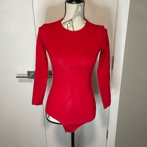 American Apparel Red Small Bodysuit